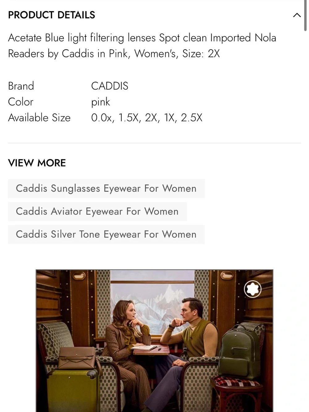 Caddis Nola Readers — Pink Frame 1.50